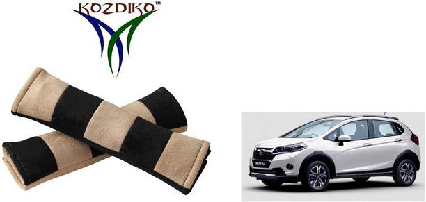 KOZDIKO Seat Belt Cushion Pillow Beige Black 2 pcs For Honda WRV Seat Belt Buckle
