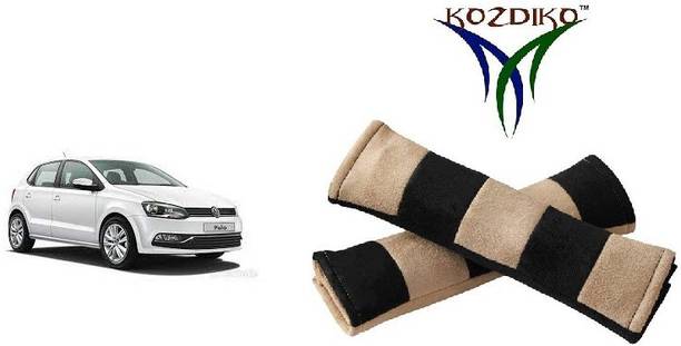 KOZDIKO Seat Belt Cushion Pillow Beige Black 2 pcs For Volkswagen Polo Exquisite Seat Belt Buckle