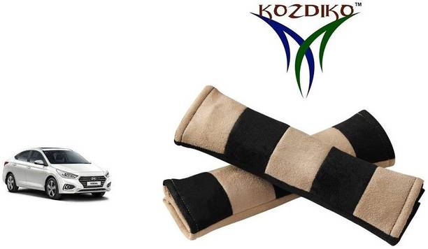 KOZDIKO Seat Belt Cushion Pillow Beige Black 2 pcs-122 Seat Belt Buckle
