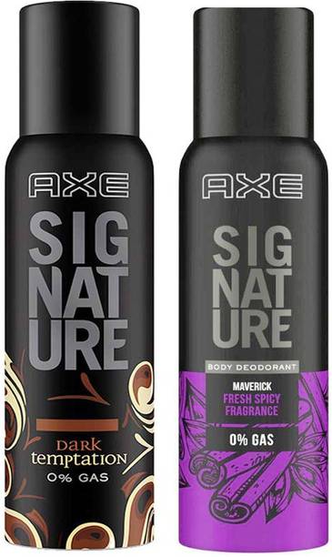 AXE Signature Dark Temptation 122ml + Maverick Body Deodorant 122ml Deodorant Spray  -  For Men