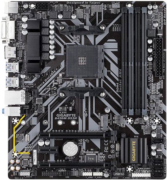 GIGABYTE B450M DS3H (AMD Ryzen AM4/M.2/HMDI/DVI/USB 3.1/DDR4/Micro ATX) AM4Socket Micro-ATX AMD B450 Chipset DDR4 Motherboard for Desktop