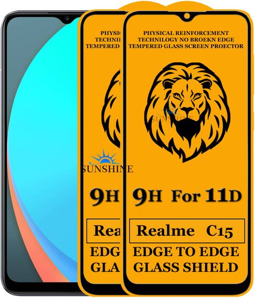 SUNSHINE Edge To Edge Tempered Glass for Realme C15