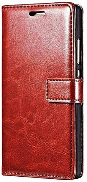 ClickAway Flip Cover for Xiaomi Redmi Y2 |Vintage Leather Finish | Inside TPU with Card Pockets |Flip Back Cover