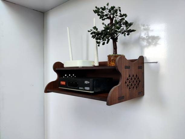 King Decore wall salave, modren setup box , shelf wall mounted Engineered Wood Display Unit