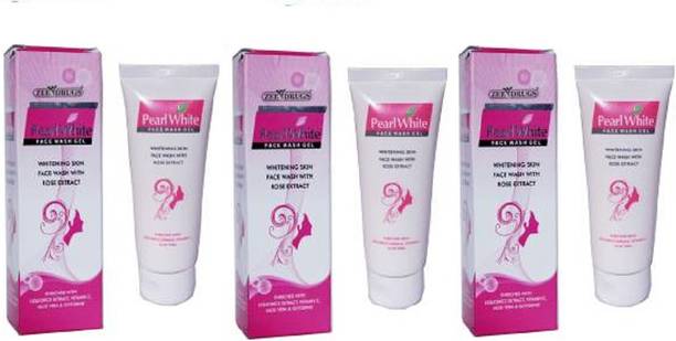 ZEE DRUGS Pearl White  Gel (Pack of 3) (60g x 3) Face Wash