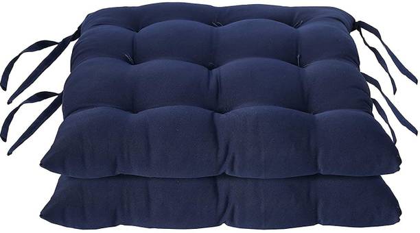 PF With Pickfully Cotton Solid Chair Pad Pack of 2