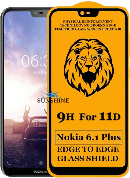 SUNSHINE Tempered Glass Guard for Edge to Edge Tempered Glass For - NOKIA 6.1 PLUS