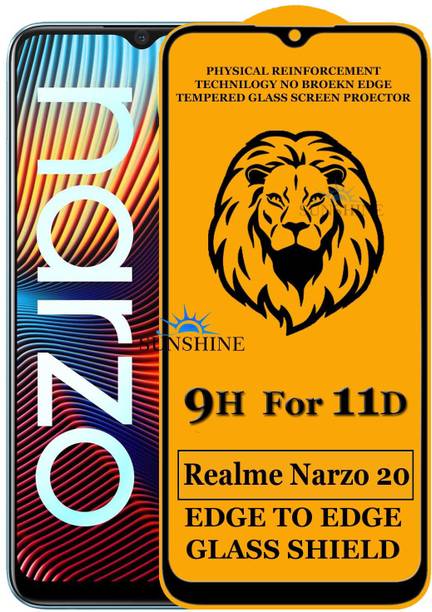 SUNSHINE Edge To Edge Tempered Glass for Realme Narzo 20