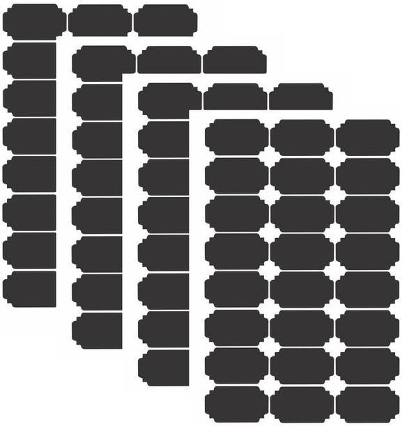 DreamKraft 4 cm PVC Vinyl Film Waterproof Chalkboard Stickers for Storage Organizer ( 96 Piese, 7 Cm x 4 Cm) Chalkboard Sticker