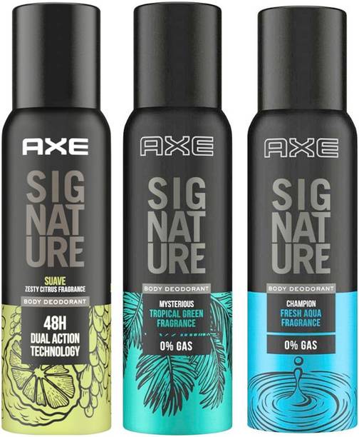 AXE Signature Suave + Mysterious + Champion Body Deodorant 3X122ml Body Spray  -  For Men