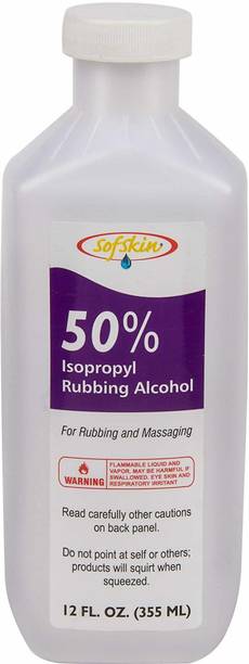 Sofskin Rubbing Alcohol (US Brand) 50% Transparent Iso Propyl Alcohol 355 ml Hand Sanitizer Bottle