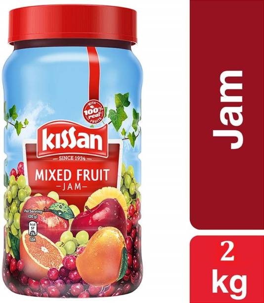 Kissan Mixed Fruit Jam 1 KG with Real Fruit Pulp Blend 2 kg