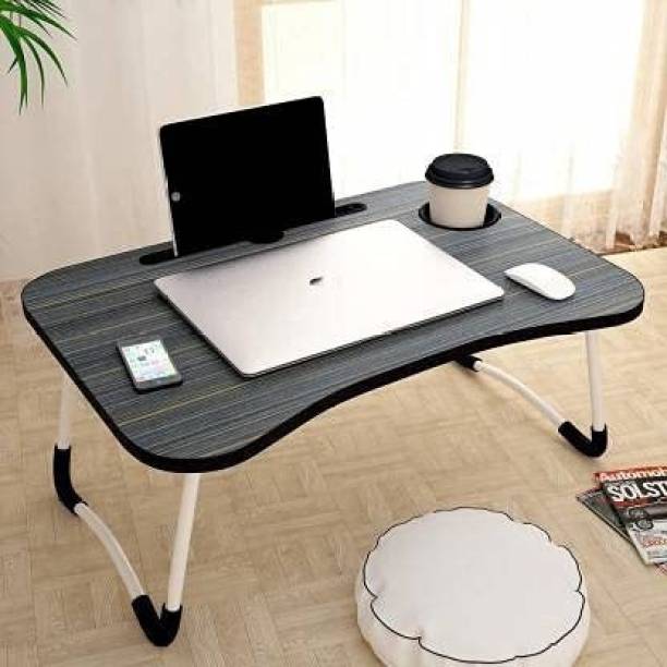 Reyansh Multipurpose Foldable with Cup Holder, Study , Bed, Wood Portable Laptop Table