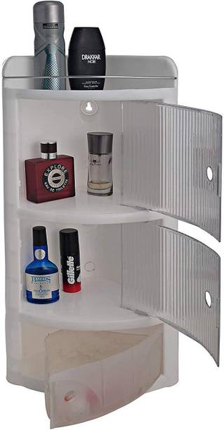 URBAN CHOICE corner bathroom rack storage organizer Plastic Wall Shelf