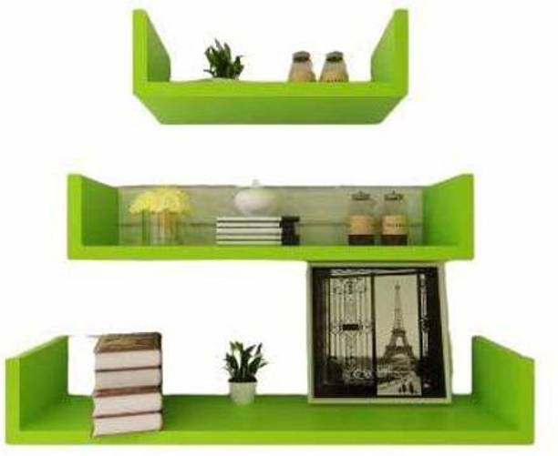 SIWOZ Beautiful U rack shelf to give an extraordinary view to the area of the wall MDF (Medium Density Fiber) Wall Shelf