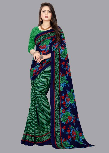 Printed, Paisley, Floral Print Daily Wear Georgette Saree Price in India