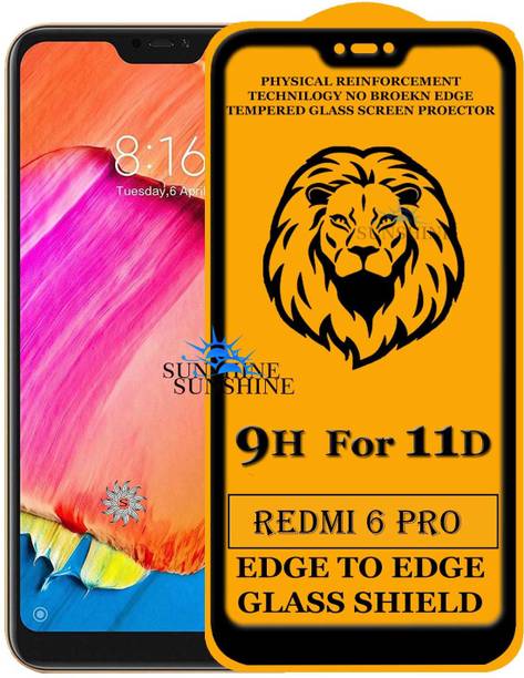 SUNSHINE Edge To Edge Tempered Glass for Mi Redmi 6 pro