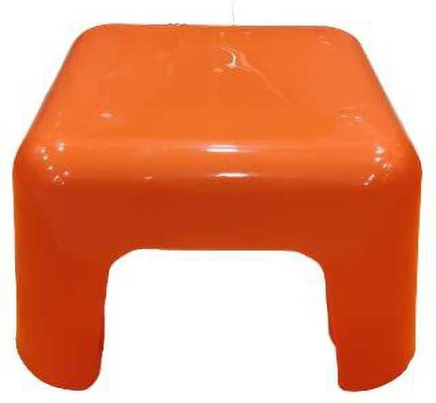 TechBlaze Deluxe Stool for Kitchen and Bathroom Very Strong Built Attractive Looking Unbreakable Plastic Stool Comfortable Seating Patla/Patra/Step Stool/Mini Stool for Home- Reddish orange Kitchen Stool