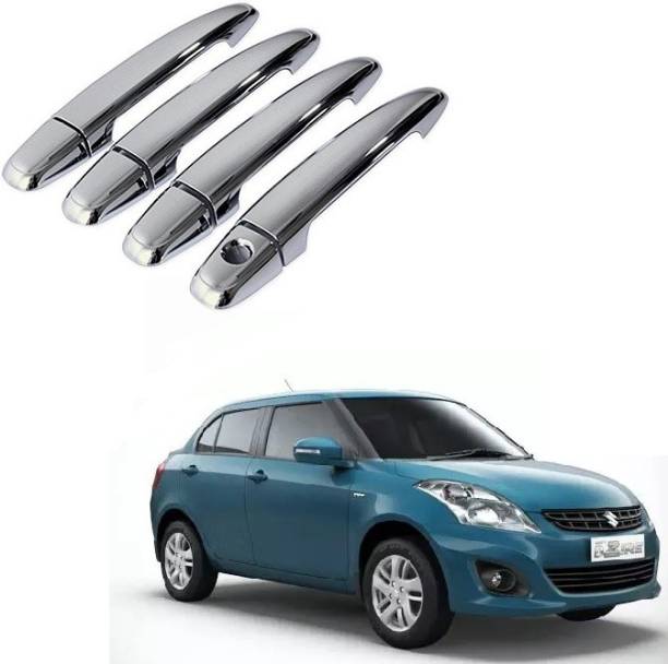 Utkarsh (Set Of 4 Pcs) Stylish Car Door Catch/Handle Cover Chrome Finishing (Silver) Color Auto Accessories Suitable For Maruti Suzuki Swift Dzire Car Grab Handle Cover