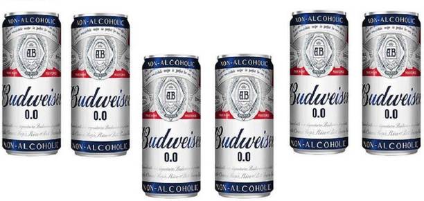Budweiser Non Alcoholic Beer(Imported) 330ml(Pack of 6) Can (6 x 330 ml) Sports Drink