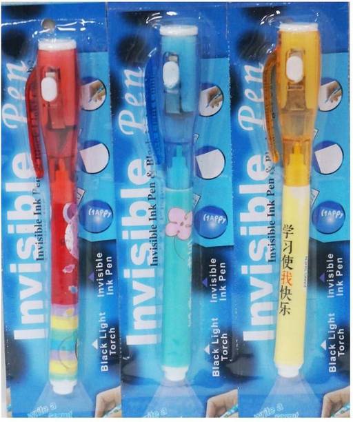 Muren Invisible ink magic pen with UV light Multi-function Pen