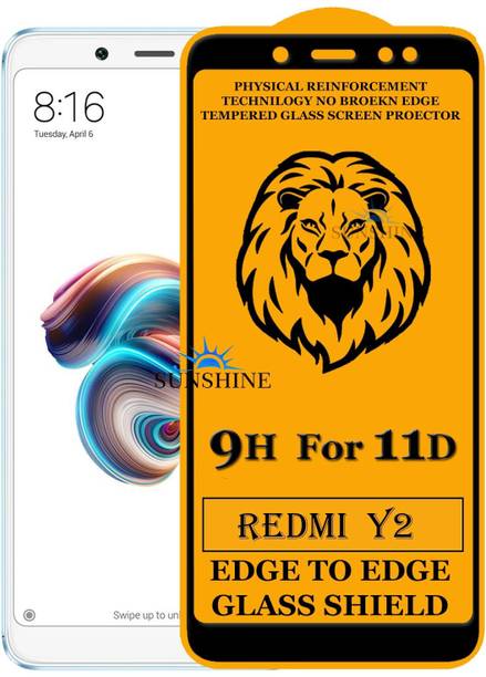 SUNSHINE Tempered Glass Guard for Edge to Edge Tempered Glass For - REDMI Y2