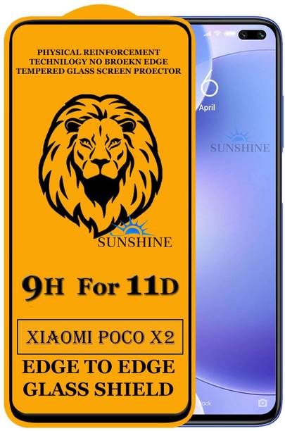 SUNSHINE Tempered Glass Guard for Edge to Edge Tempered Glass For - XIAOMI POCO X2