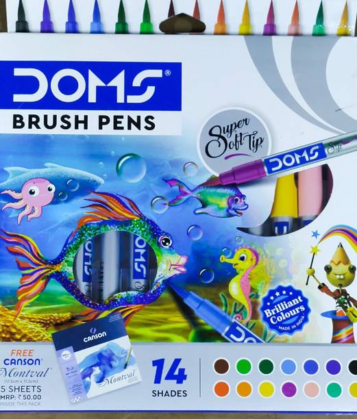 DOMS Brush Pen Soft Tip Nib Sketch Pen