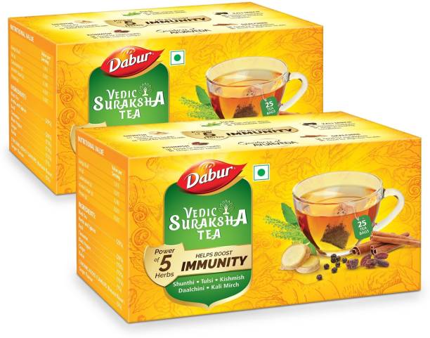 Dabur Vedic Suraksha Black Tea Bags Box
