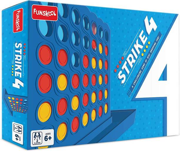 फनस्कूल Strike 4 - Disc Dropping Fun Board Game for kids बोर्ड गेम