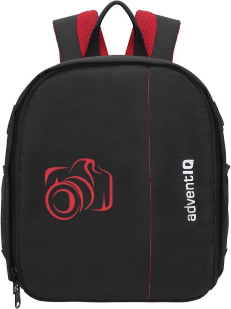AdventIQ DSLR/SLR Camera Lens Shoulder Printed Backpack-(BNP 0197P-Camera 2)-Red Clr  Camera Bag