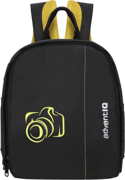 AdventIQ DSLR/SLR Camera Lens Shoulder Printed Backpack-(BNP 0197P-Camera 2)-Yellow Clr  Camera Bag