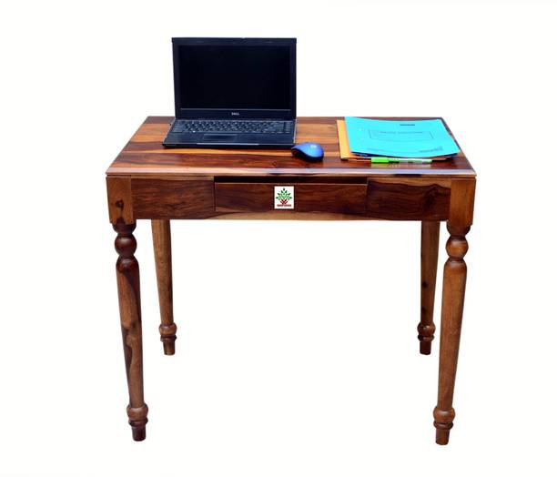 ROOFWOOD Sheesham Wood Reading Writing Study Table Laptop Computer Work Station Desk with Drawer Storage for Home Office Students Solid Wood Study Table