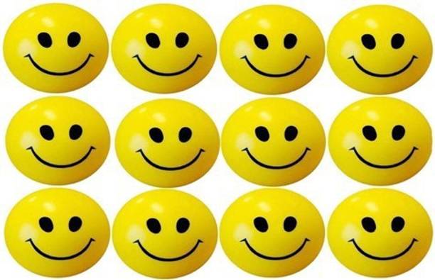 GIKAY Smiley Balls Set of 12 Pieces  - 3 inch