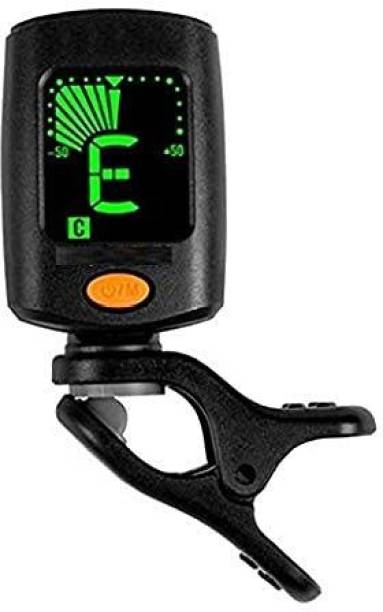 TechBlaze 360° Rotational Digital Guitar Tuner Electronic Highly Accurate Clip-on Digital Tuner Easy to Use Electronic Tuner for Acoustic and Electric Guitar Bass Violin Ukulele with Picks(Design May Vary) Automatic Digital Tuner