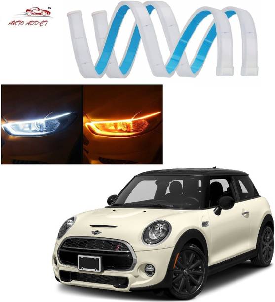 AuTO ADDiCT Car Headlight LED DRL - Daytime Running Light (Turn Signal Yellow,White) For Mini Cooper Car Fancy Lights