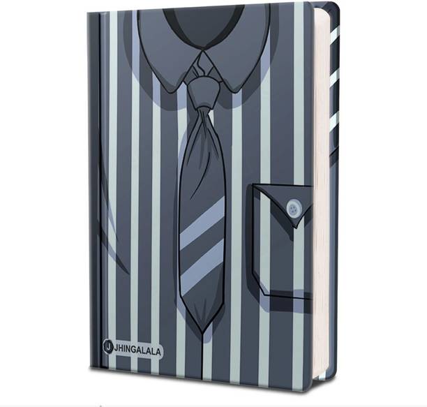 Jhingalala Tie Print Hard Bound Undated A5 Diary Notebook (20 X 14.5 CM, 80 GSM, 190 Ruled Perforated Pages) Diary for Writing, Gift for Friend, Personal Diary A5 Diary Ruled 190 Pages