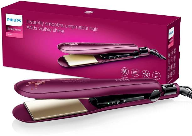 PHILIPS Philips 3000 Series Corded Straightener (Silk Protect Technology, BHS738/00, Wine) 3000 Series Corded Straightener (Silk Protect Technology, BHS738/00, Wine) Hair Straightener