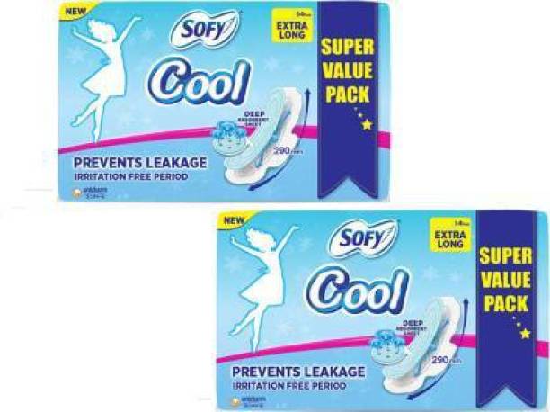 SOFY cool Extra Long-(54+54 counts) Sanitary Pad