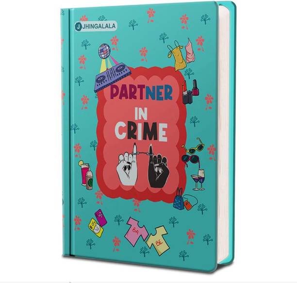 Jhingalala Partner In Crime Printed Hard Bound Undated A5 Diary Notebook (20 X 14.5 CM, 80 GSM, 190 Ruled Perforated Pages) Diary for Best Friend, Gift for Friendship Day A5 Diary Ruled 190 Pages