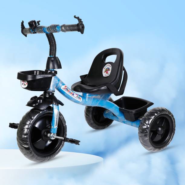 स्टेपअप ग्रो BABY TRICYCLE FOR KIDS WITH FRONT AND BACK BASKET LIGHT BLUE COLOUR KIDS TRICYCLE RECOMMENDED TRICYCLE FOR BABY GIRL OR TRICYCLE FOR BABY BOY OR TRICYCLE FOR TODDLER GIRL OR TRICYCLE FOR TODDLER BOY RECOMMENDED FOR TODDLER 1,2,3,4,5 YEAR CHILDREN TRICYCLE FOR KIDS STP G FRONT AND BACK BASKET LIGHT BLUE COLOR FOR KIDS-12 ट्राईसाइकिल