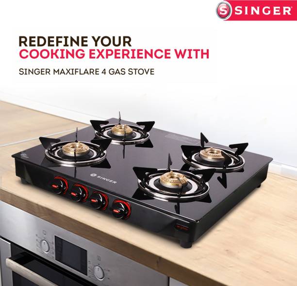 Singer Maxiflare 4 GS Glass Manual Gas Stove