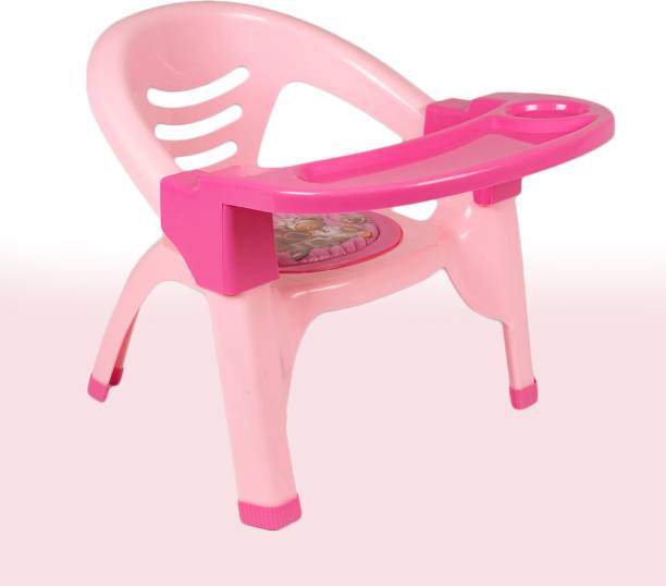 RATNA'S OYO Chair PINK, Soft Cushioned Baby Chair for seating and Feeding Plastic Chair