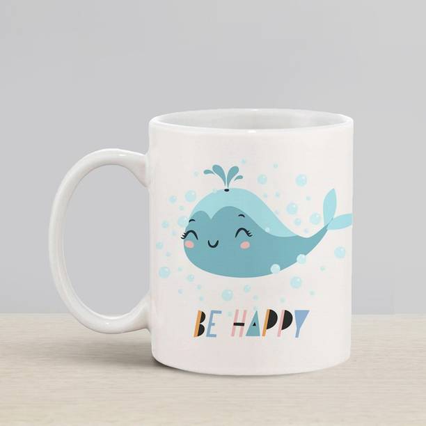Flipkart SmartBuy Be Happy Whale Ceramic Coffee Mug