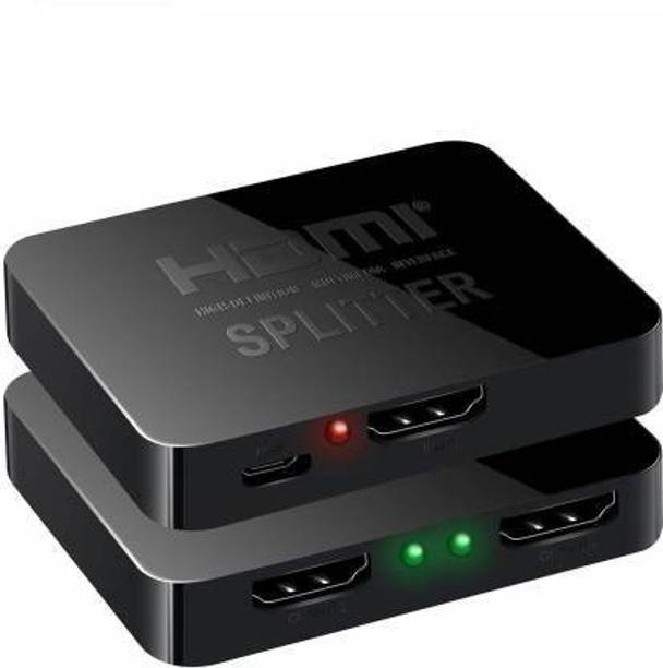 microware  TV-out Cable HDMI Splitter 1 in 2 Out, links HDMI Splitter 1 to 2 Amplifier for Full HD 1080P/ 3D/ 4K Come with High Speed HDMI Cable,USB Cord(1 Source onto 2 Displays)