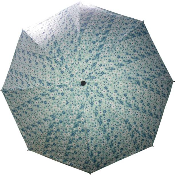 KEKEMI UMB023_01 UMB016F 3 Fold Print Windproof Rain Travel Umbrella