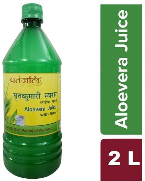 पतंजलि एलो वेरा जूस फाइबर के साथ (1L X 2L)