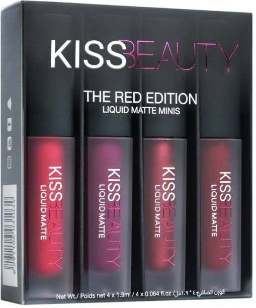 Kiss Beauty Liquid matte lipstick - Red edition