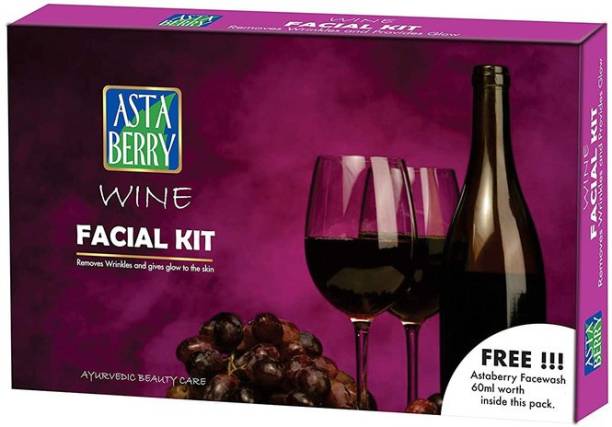 ASTABERRY Facial Kit Mini Wine - Removes Wrinkle | Glow to Skin For Women
