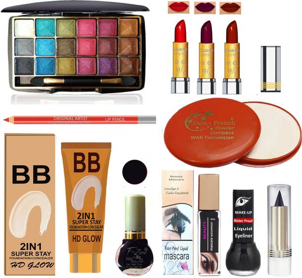 CLUB 16 All In One Makeup Kit of 11 Makeup Items DF18